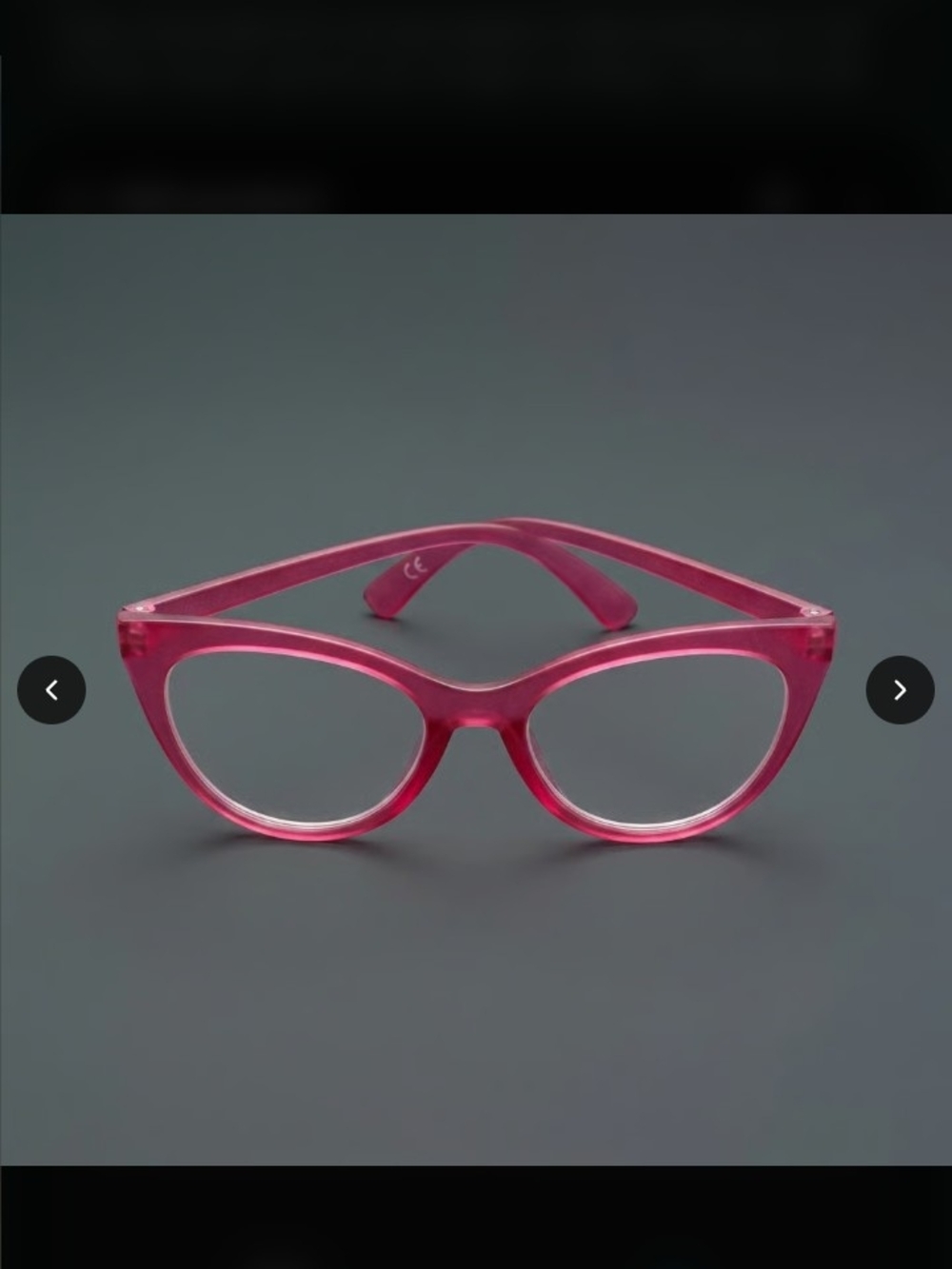 Womens Pink Cat-Eye Reading Glasses